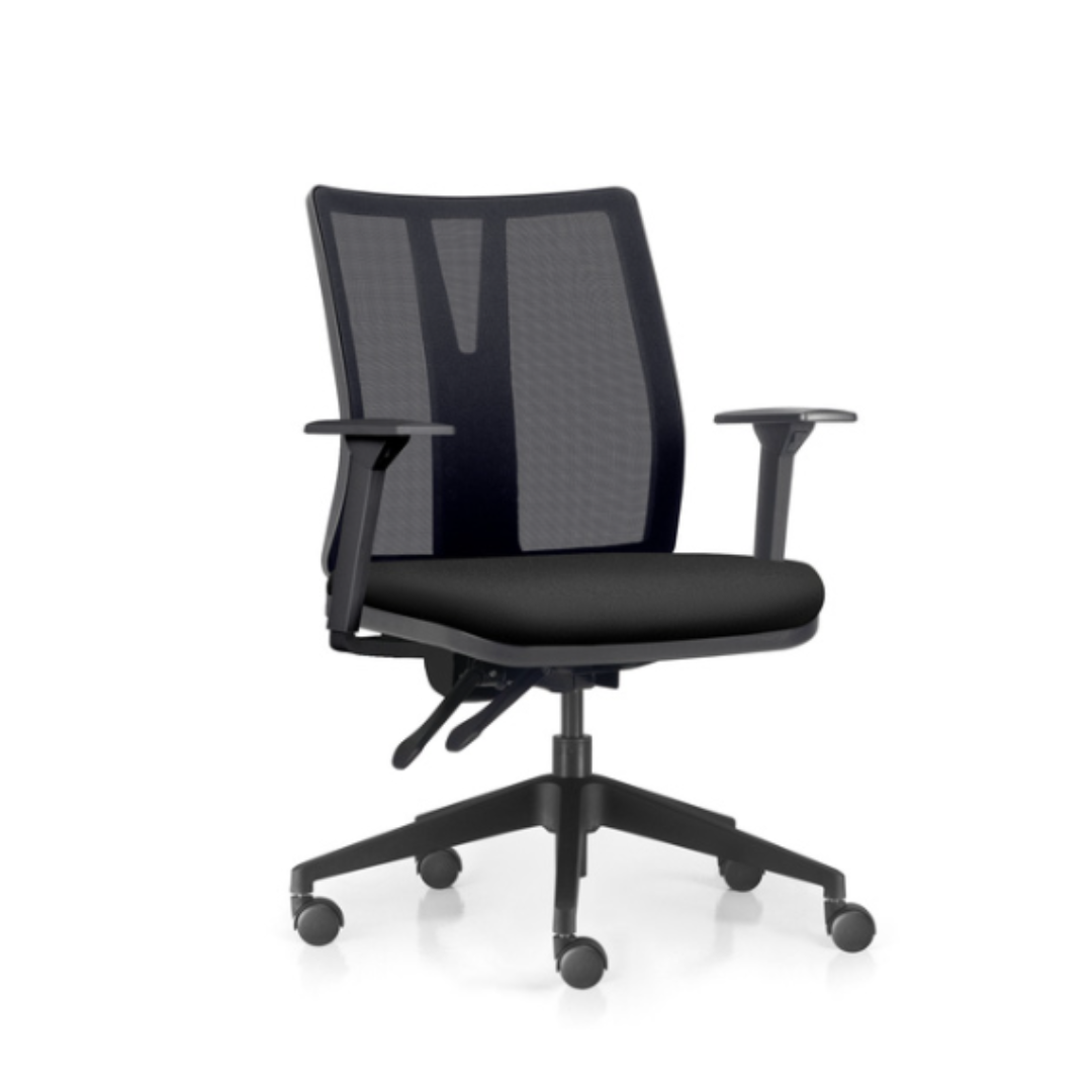 Cadeira Diretor Addit - Crepe Preto -  Ar...