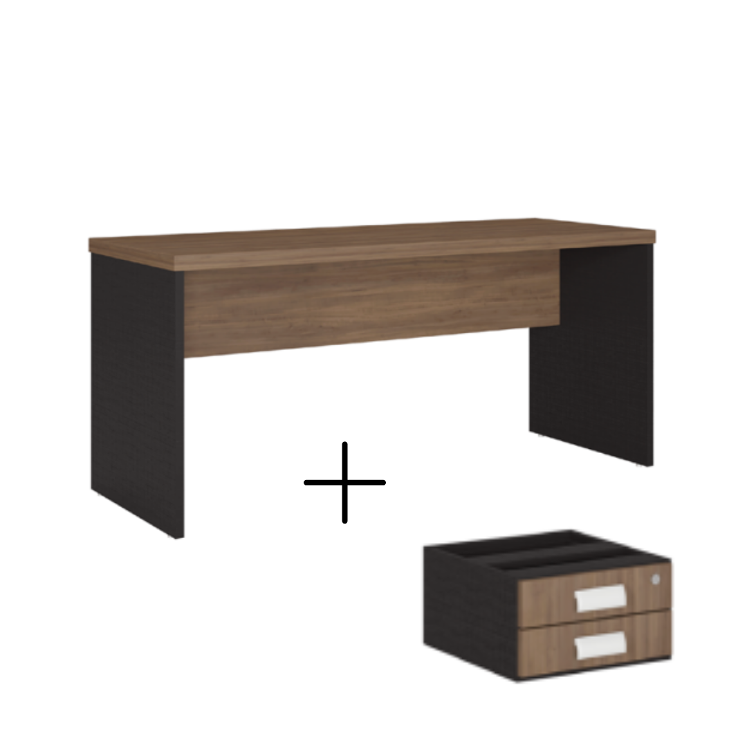 Mesa reta Pé Painel 170x70 40mm - Ameixa/...
