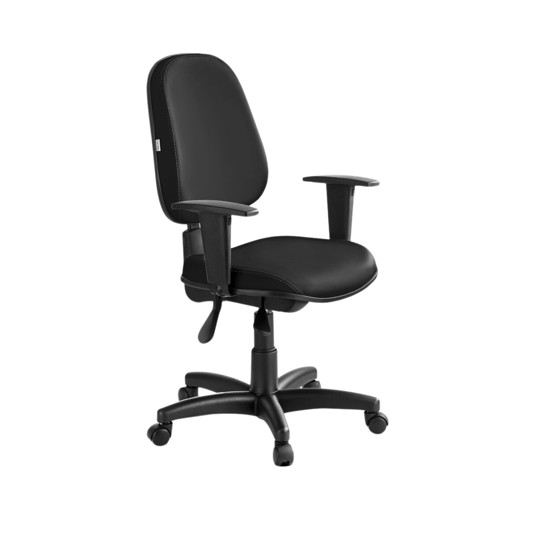 Cadeira Internauta Lisa - Courvin Preto -...