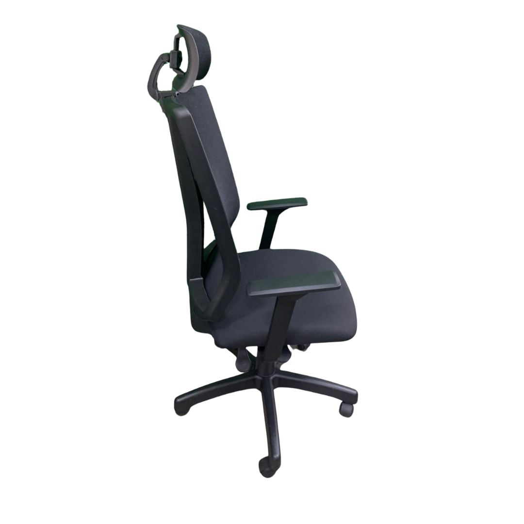 Cadeira Presidente Addit - Crepe Preto - ...