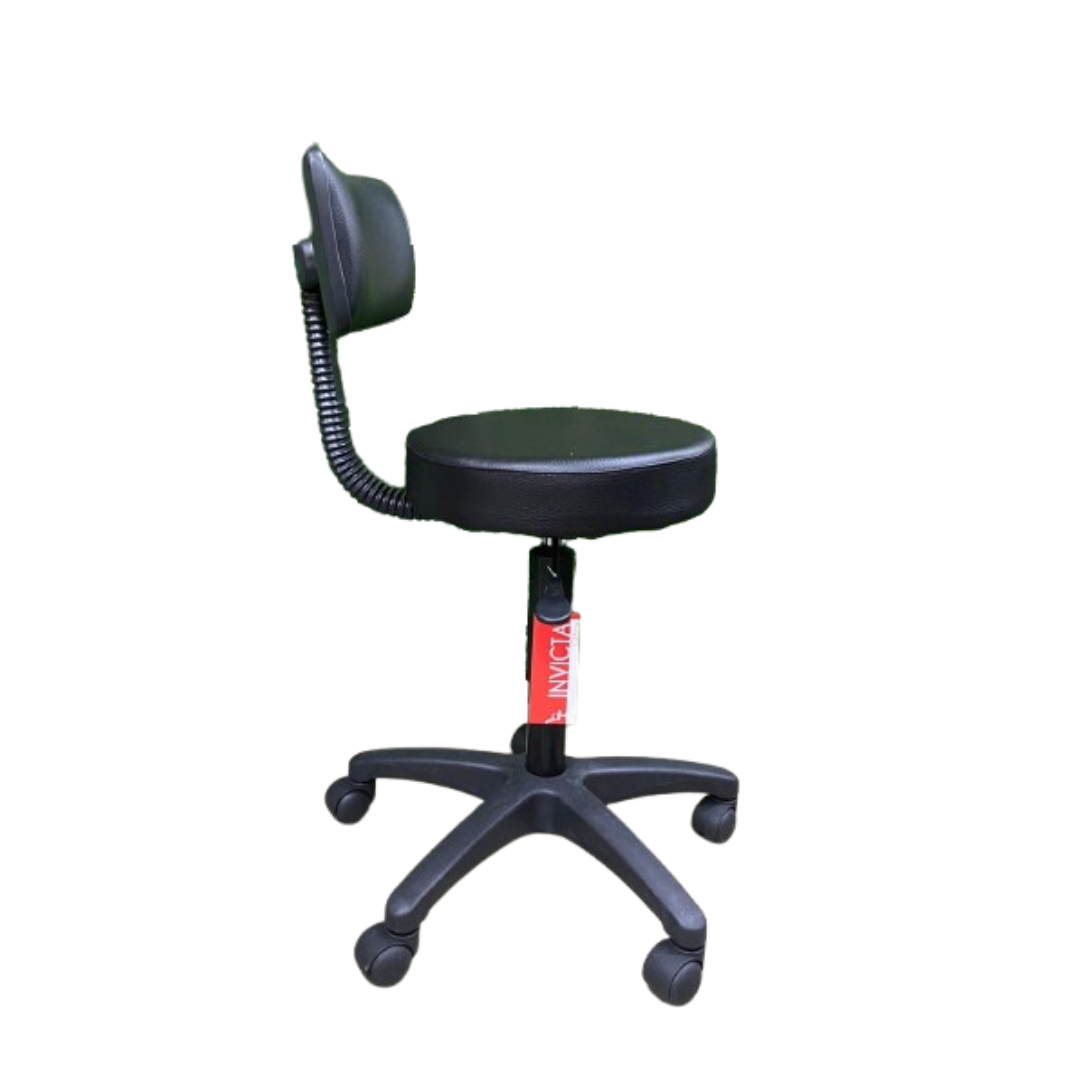Cadeira mocho com encosto slim preto