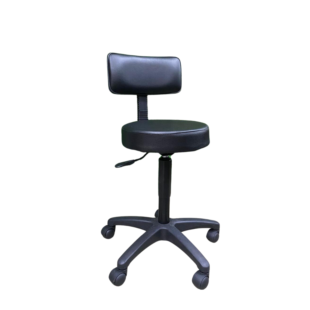 Cadeira mocho com encosto slim preto