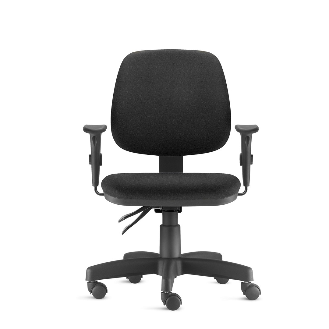 Cadeira Job Operativa - Crepe Preto - Ara...