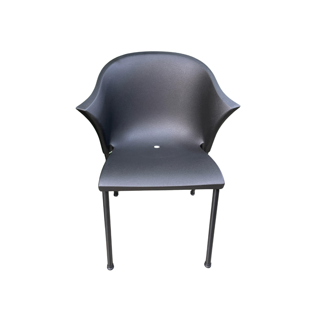 Cadeira Fixa Blá Blá Blá Preta 